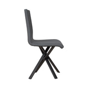 Sedia Aury gambe Antracite cuscino Grigio 11 (tipo Volantis)