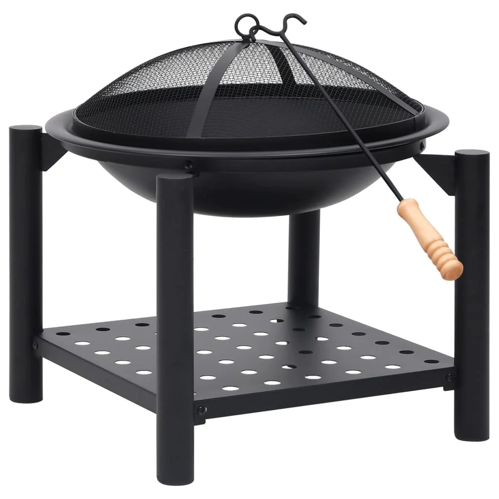 Caminetto con attizzatoio 54 x 54 x 55 cm acciaio 02_0006016