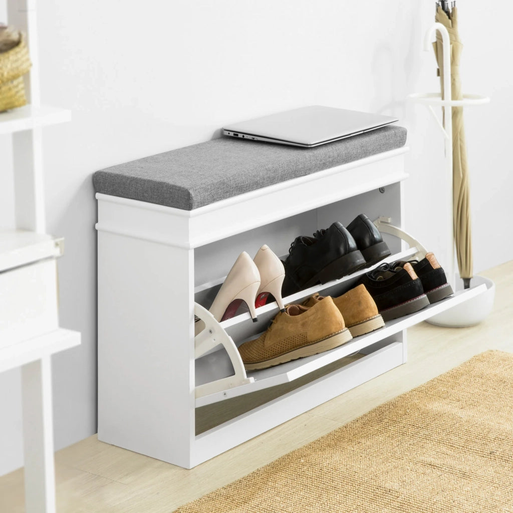 Mobili per Scarpe Serie Scarpiere 1 anta 1 cuscino 75x24x51cm bianco FSR82-L-W
