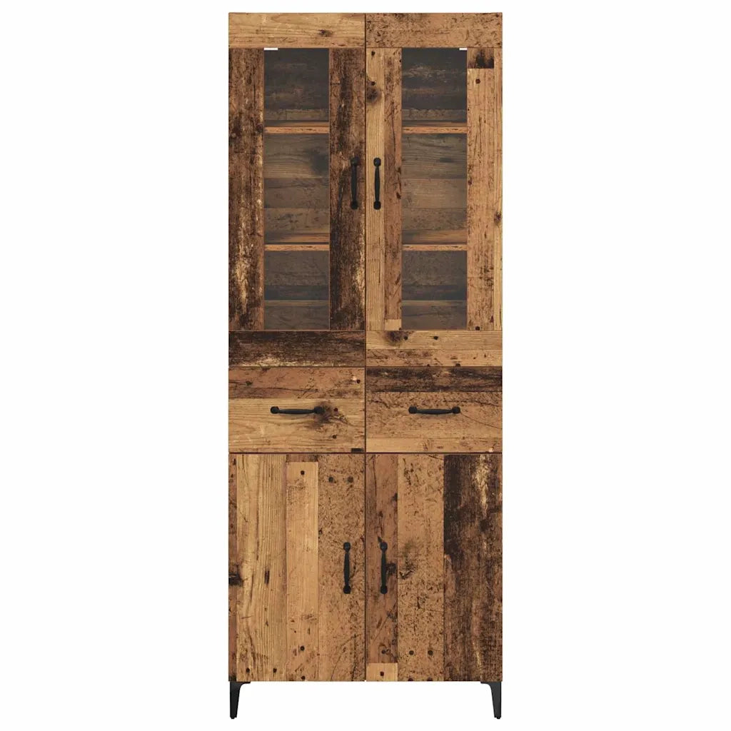 Credenza | Madia | Buffet da pranzo | Armadio da pranzo Legno vecchio 69,5 x 34 x 180 cm Legno multistrato
