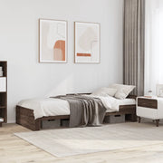 Giroletto senza Materasso Rovere Marrone 100x200 cm Truciolato 849578