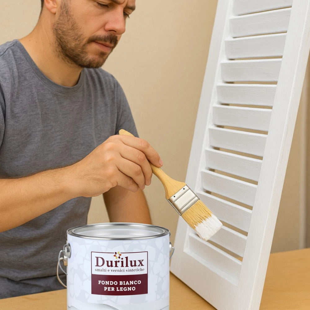 Duriopac fondo opaco carteggiabile per legno smalto bianco *** formato 2.5 lt, confezione 1