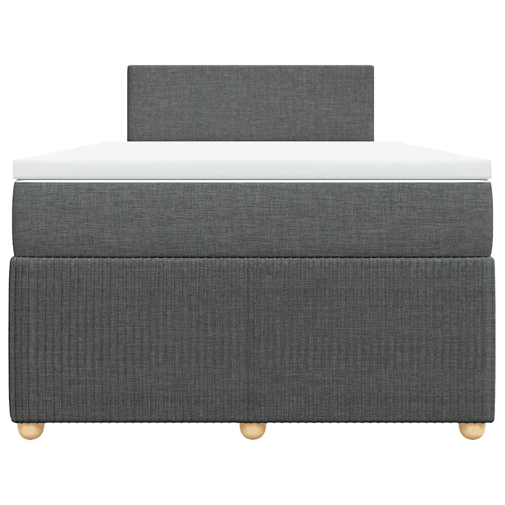 Giroletto a Molle con Materasso Grigio Scuro 120x190cm Tessuto 3289689
