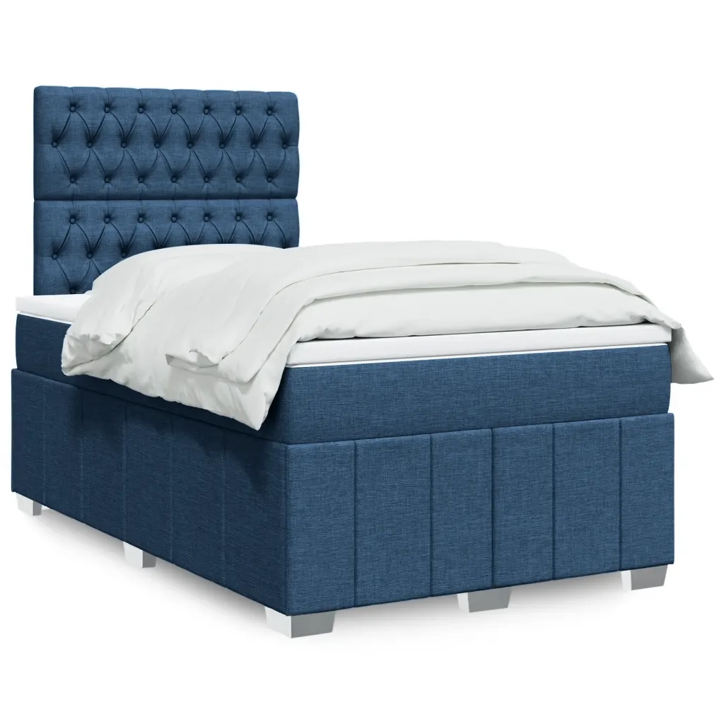 Giroletto a Molle con Materasso Blu 120x200 cm in Tessuto 3291648