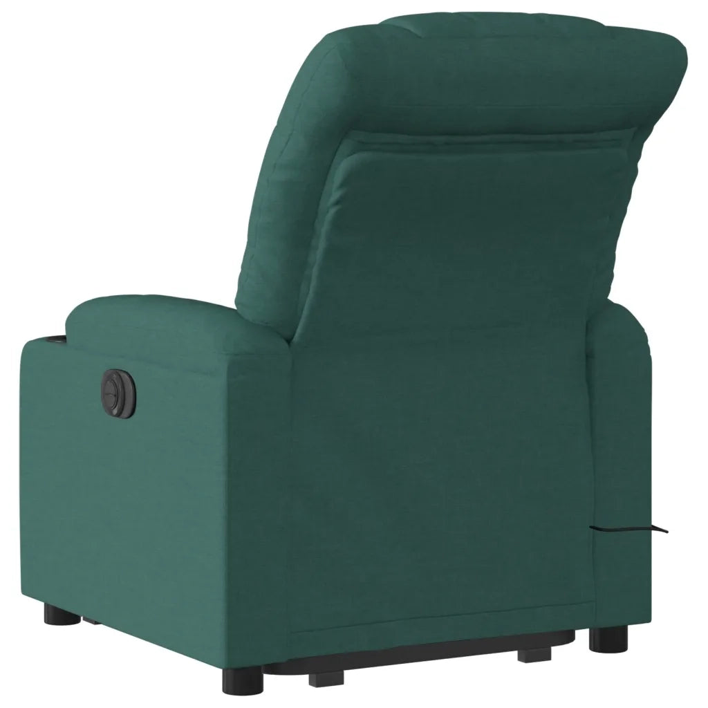 Divano Sedia-Poltrona Alzapersona Massaggiante Verde Scuro in Tessuto 286640