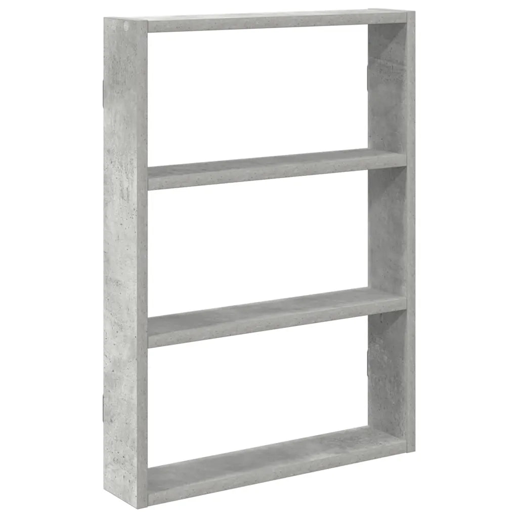 vidaXL Scaffale a Muro Grigio Cemento 43x9x60 cm in Truciolato
