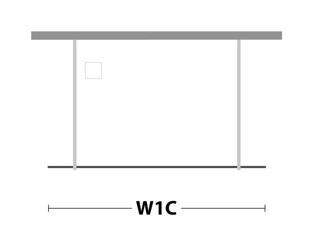 Parete doccia Walk-In centrale in Acrilico 2.2 MM Telaio PVC Bianco - Misura: 120 x 185h 