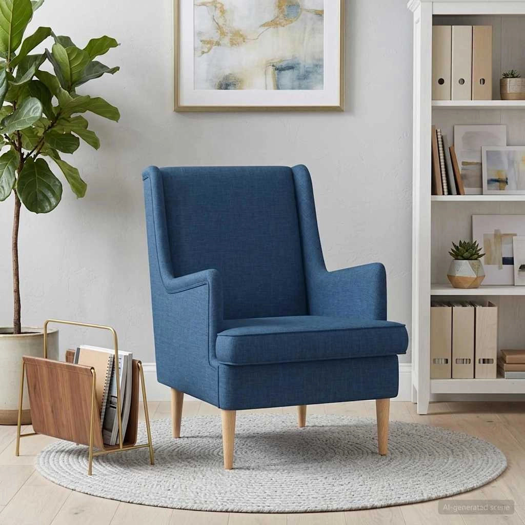 Poltrona Blu Tessuto 42029955