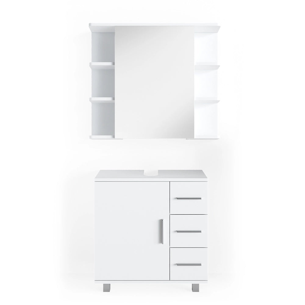 Vicco Set mobili bagno Bianco 2 parti