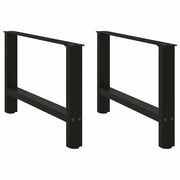 Set di 2 gambe per tavolino da caffè quadrate regolabili dal design moderno 70 x 42 cm in acciaio nero 02_0057528