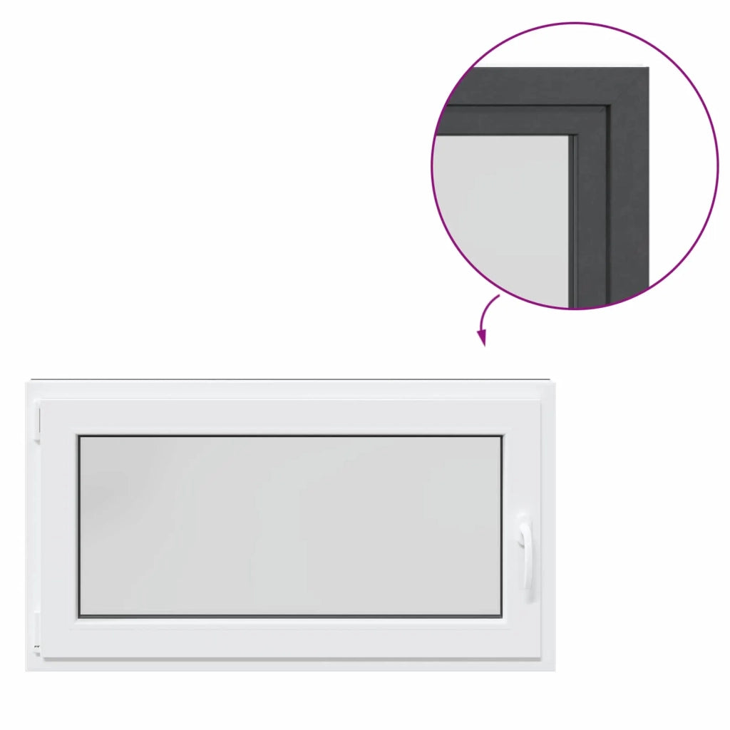 Finestra per Soffitta RISOR 110 x 50 cm PVC e Vetro Antracite CFW6504951