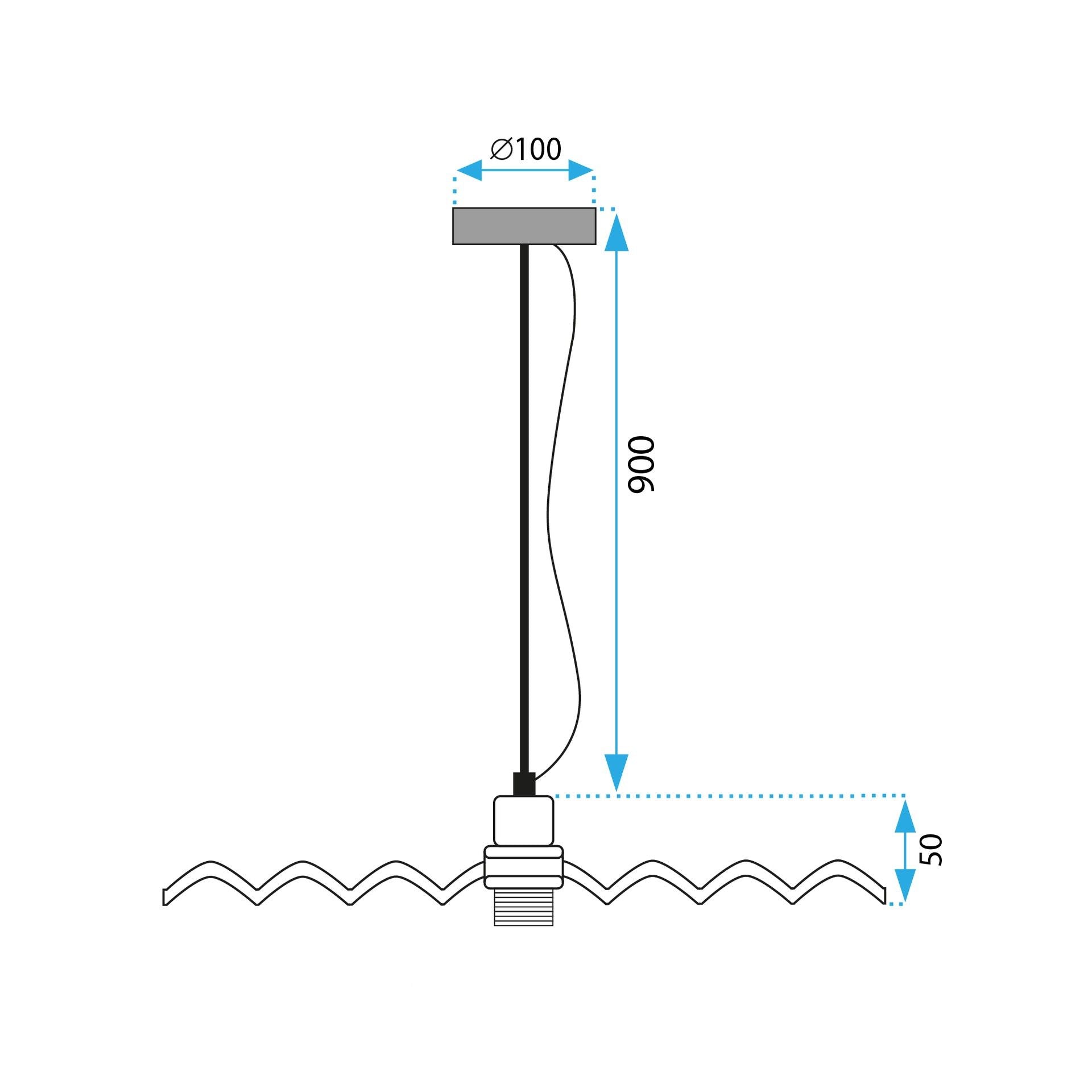 Lampada Da Soffitto APP1452-1CP Black