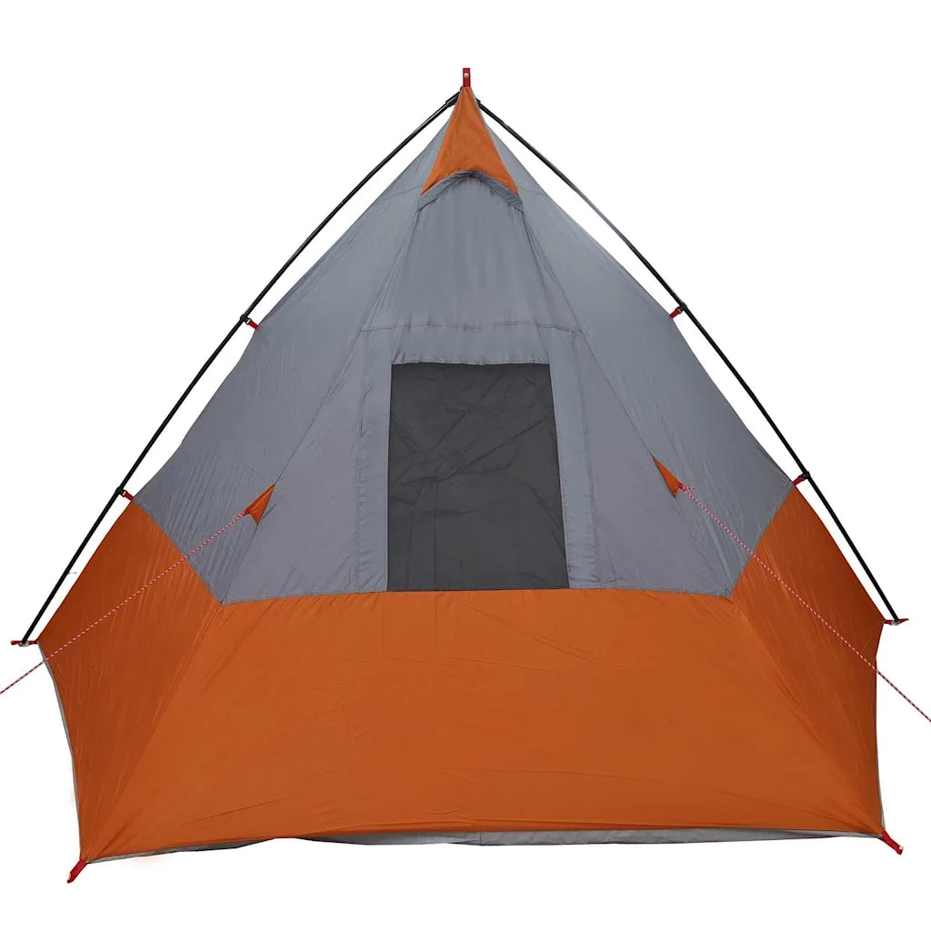 Tenda Tipi-Tenda da campeggio Grigio e arancione 383 x 338 x 217 cm taffet¨¤