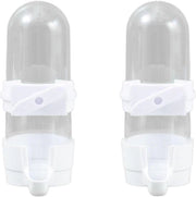 Dispensatore automatico di acqua per uccelli, beccuccia per gabbia, fonte di cibo per uccelli, dispensatore di semi per uccelli - pappagalli, parrocchetti, piccioni pappagallo - set da 2