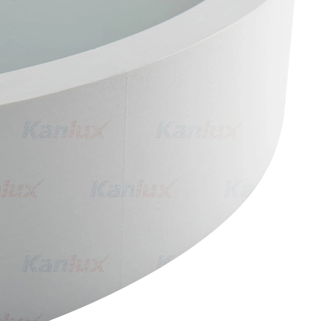 Plafoniera rotonda legno chiaro vetro bianco Kanlux Jasmin E27