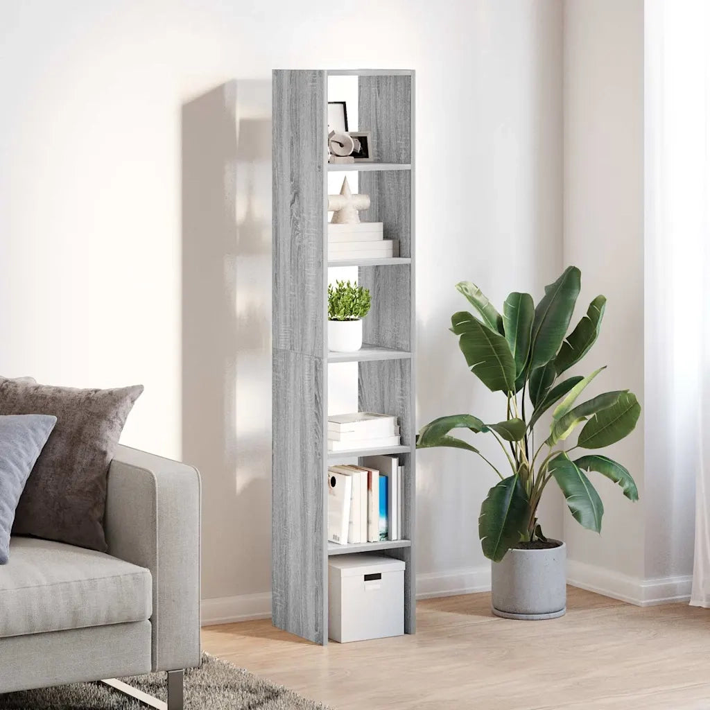 Librerie 2 pz Impilabili Grigio Sonoma 30x30x80cm in Truciolato