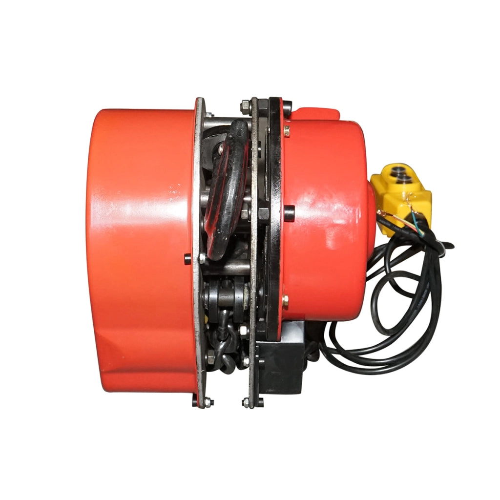 Paranco elettrico in acciaio 380V, 500W con catena da 3 m, portata massima 2000 kg, gancio di sicurezza Breckner Germany