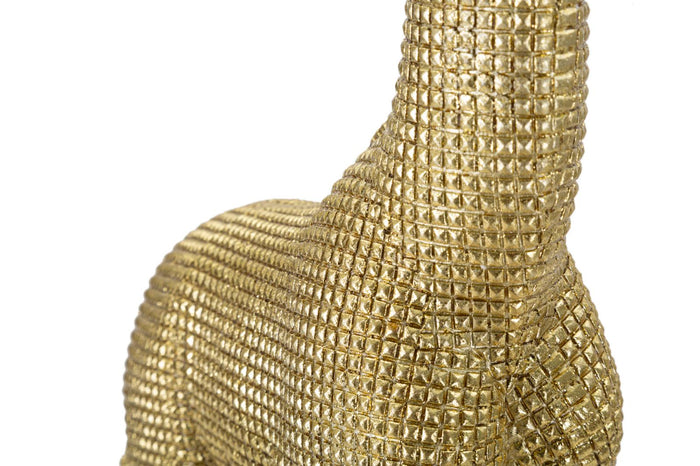 Statua Giraffa 20x9,8x49 cm in Poliresina Oro