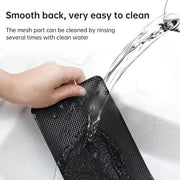 Matte Antiscivolo per Console Portaoggetti - Materiale PVC Ecologico - Disegno a Punti Neri - Utilizzo Universale - Modello a Sei Viti Grigio.