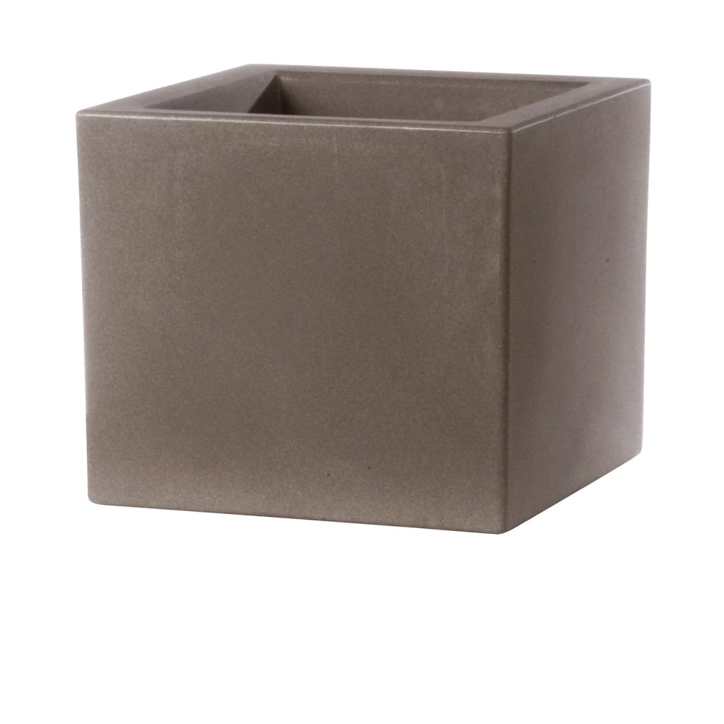 Vaso Quadrato colore Cappuccino 30x30 CM H 30 mod. Schio Cubo