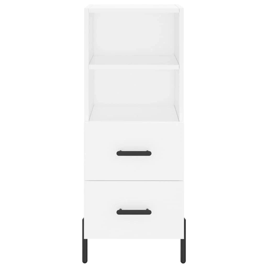 Buffet credenza cassettiera mobiletto mobile contenitore organizer cucina soggiorno salotto alto 34,5 x 34 x 180 cm legno ingegnerizzato bianco 02_0032348