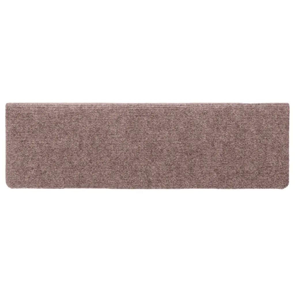 Tappetini per scale autoadesivi 30 pz 65x21x4 cm Marrone Chiaro Bordo rettangolare 3365691