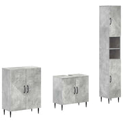 Set di armadietti da bagno in 3 pezzi HAARLEM Grigio Cemento 3417453