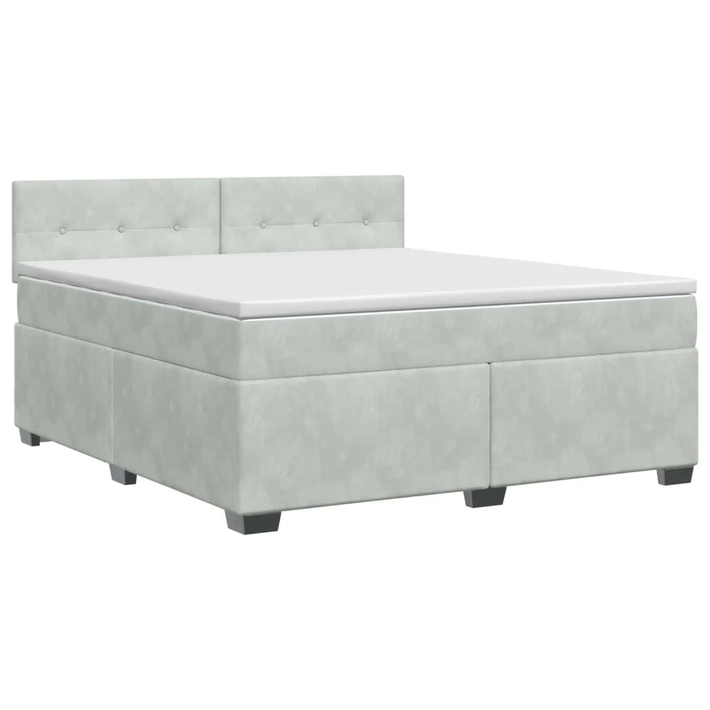 Letto box spring con materasso Grigio Chiaro 140 x 190 cm 3450710