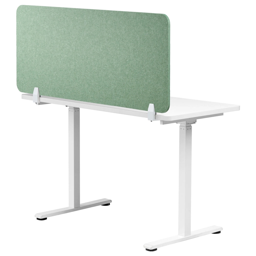 Pannello Divisorio da Scrivania Verde in PET con Rivestimento in Tessuto 120 x 50 cm Schermo Acustico per Ufficio e Home Office