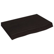 Mensola | Ripiano | Scaffale Marrone Scuro 60x40x(2-6) cm Massello Rovere Trattato