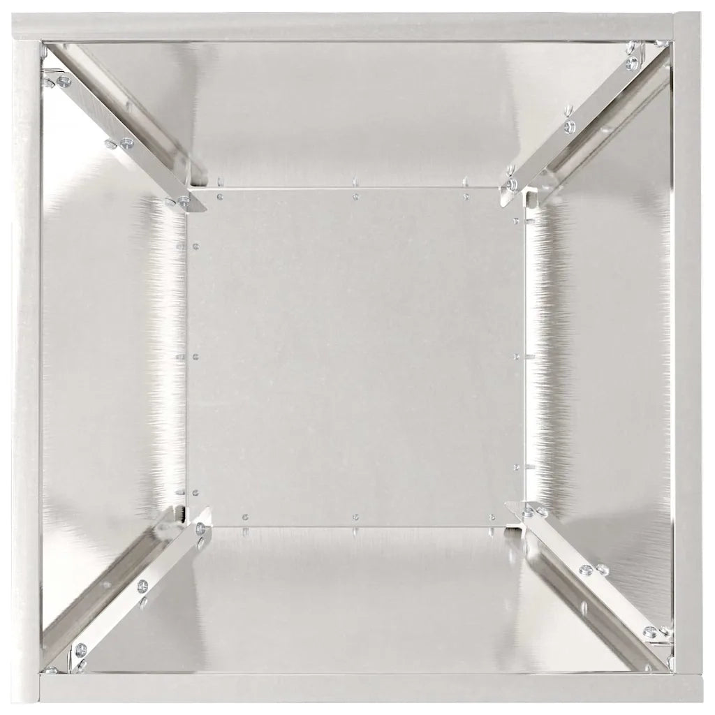 Vaso da giardino Argento 35 x 35 x 15 cm Acciaio inossidabile 873804