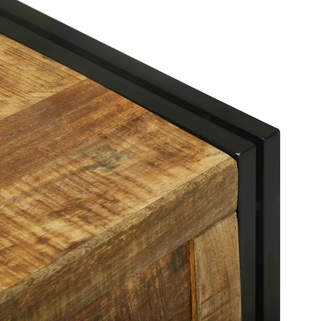 Scatola di Stoccaggio 80 x 50 x 50 cm Legno di Mango Grezzo 4016745