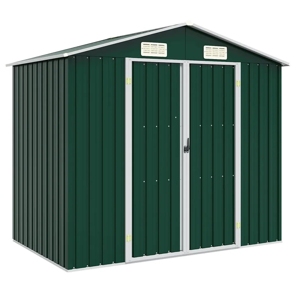 Capanno da Giardino Verde 205x129x183 cm in Acciaio Zincato  cod mxl 65843