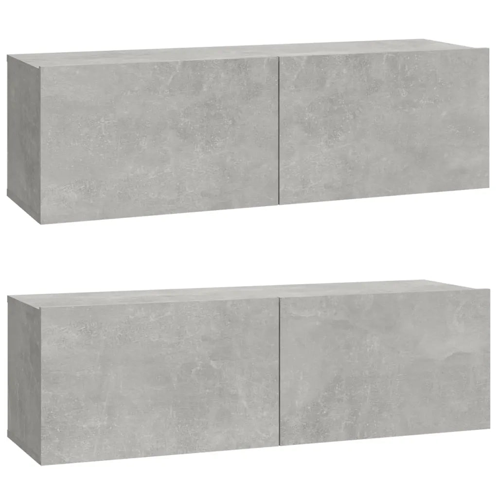 Set di Mobili Porta TV 6 pz Grigio Cemento in Legno Multistrato cod mxl 69351