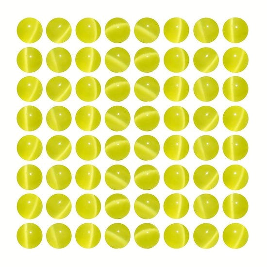 MJDCB 35 pezzi di cristallo giallo limone occhi di gatto 10 mm rotondi cristalli liberi per la creazione di gioielli, bracciali, collane, orecchini e accessori