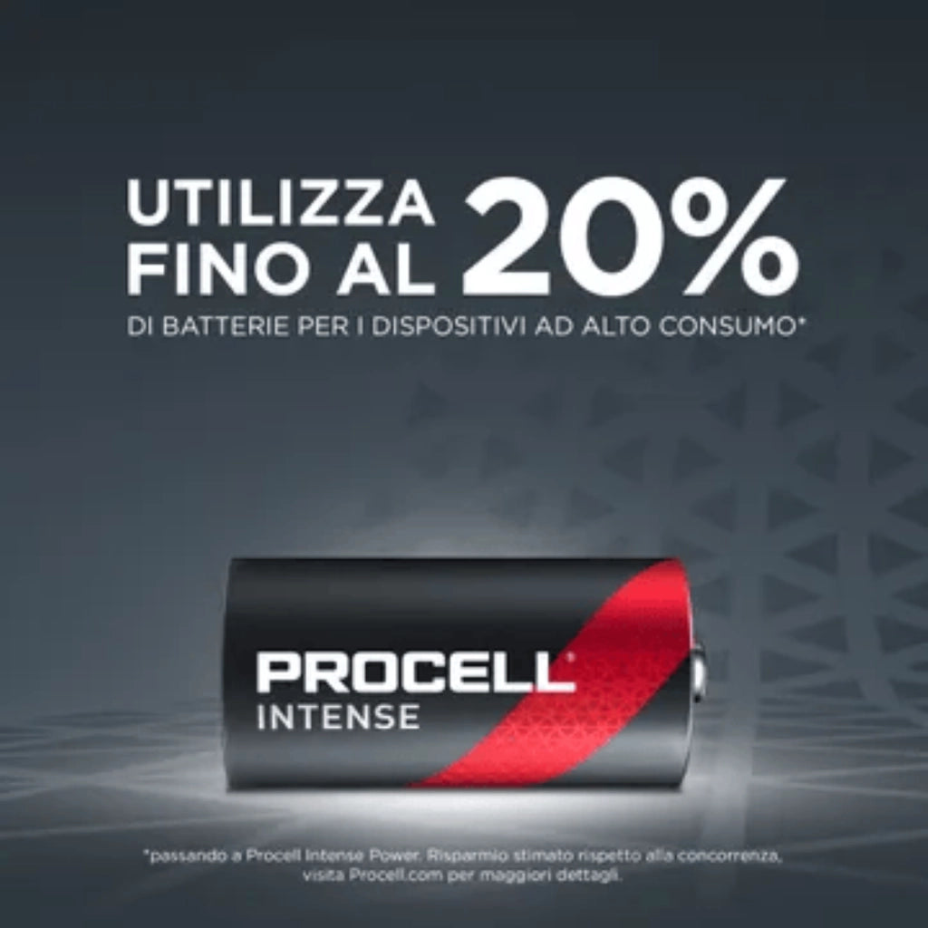 Batterie Alcaline Procell Intense C LR14 Professionali Confezione da 10 Pz Alta Durata
