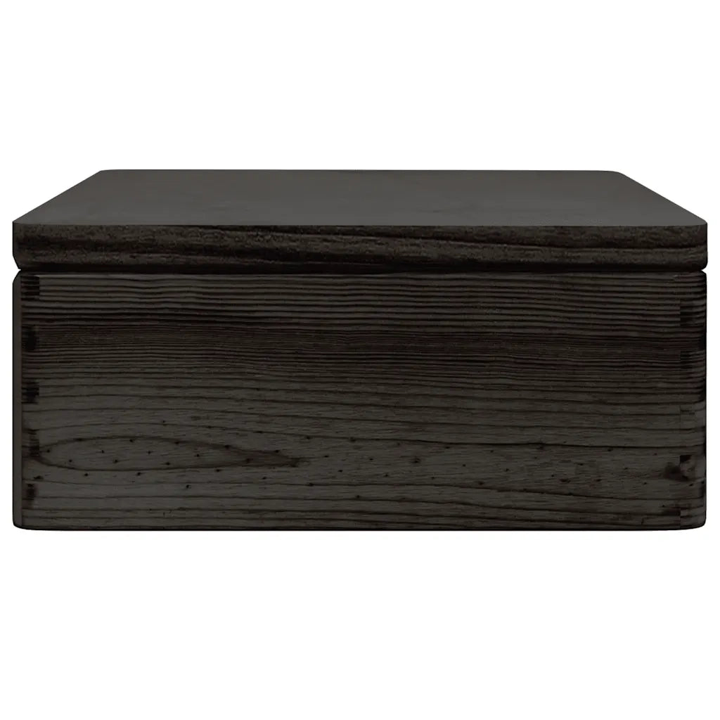 Scatola in Legno con Coperchio Nero 40x30x13cm in Legno di Pino