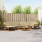 Set di divani da esterno con cuscino 22 pcs Naturale e Beige 3369692