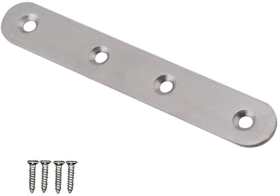 Fissi per angolo in acciaio inossidabile - Fissi per angolo - Piastre di fissaggio - Piastre di riparazione - Piastre di connessione - Facili da installare 125x19x3mm - Fissi per angolo