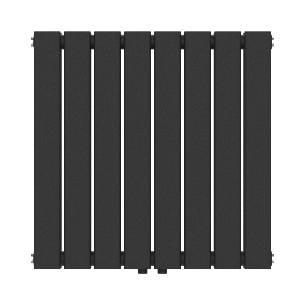 Termosifone Nore ad Acqua Calda Pannello Doppio con Elementi Piatti 60 x 60 cm Nero [neu.haus]