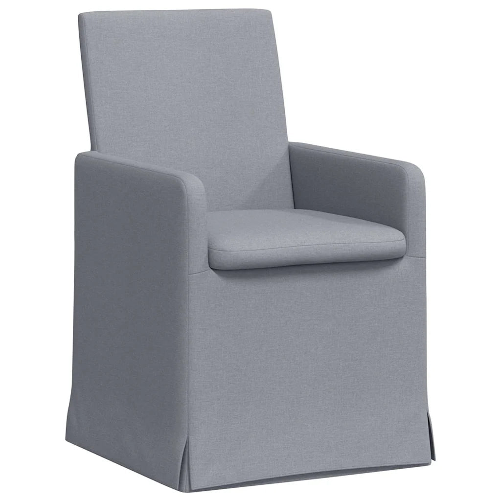 Sedie da pranzo 2 pcs Grigio chiaro 57 x 67 x 95 cm Tessuto 42017903