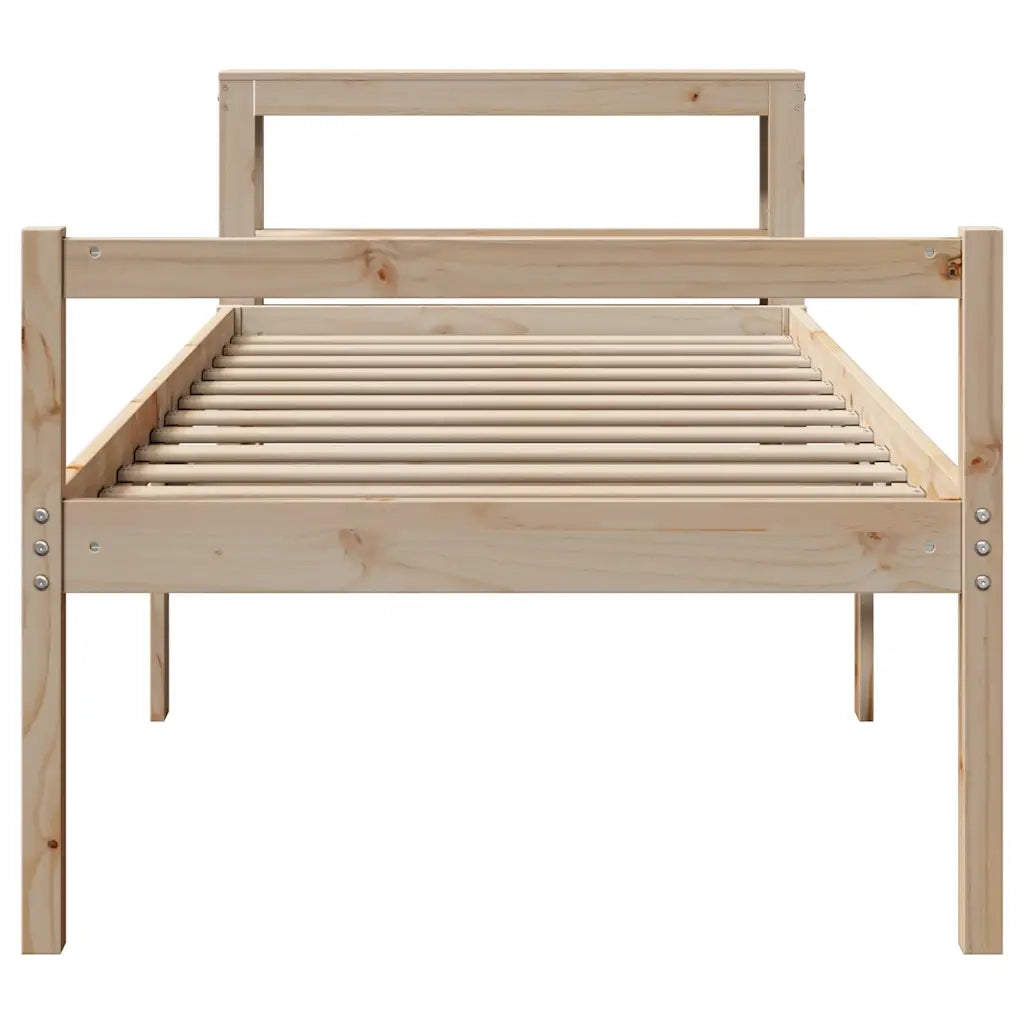 Letto per Anziani con Testiera 90x200 cm Legno Massello Pino 3305859