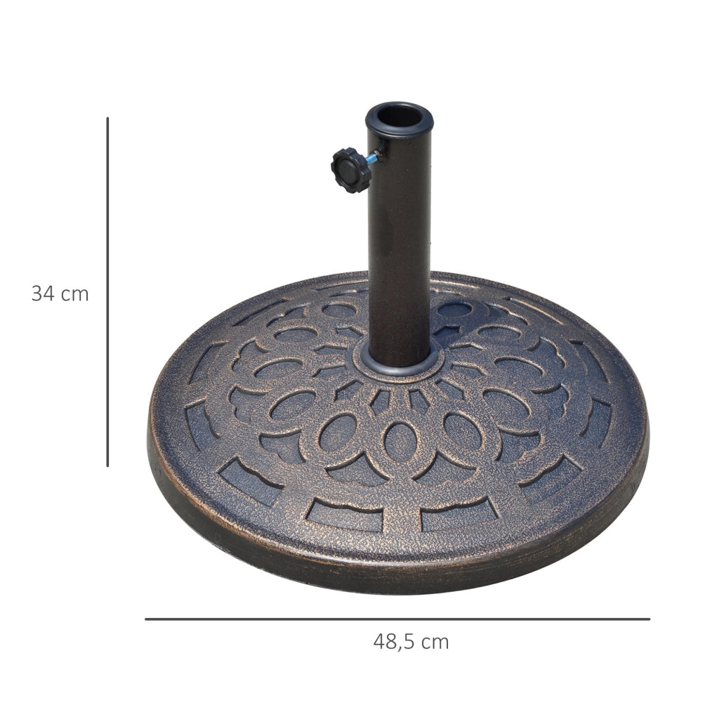 Base per Parasole in Resina ¨C zephmum ¨C Bronzo ? 49 cm 14 kg