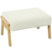 Sgabello imbottito con cuscino in tessuto corda ¨C zephmum ¨C crema