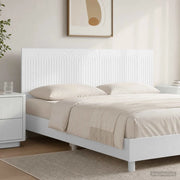 Testiera da Muro ALKMAAR Bianco Lucido Legno ingegnerizzato 896269