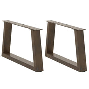 Set di 2 gambe per tavolino a forma di V 50 x 30 cm funzionali ed esteticamente gradevoli design moderno in acciaio naturale 02_0056827