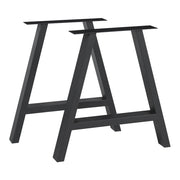 Set di 2 gambe per tavolo mobili moderni design originale fai da te acciaio 40 x 40 cm nero 03_0009661