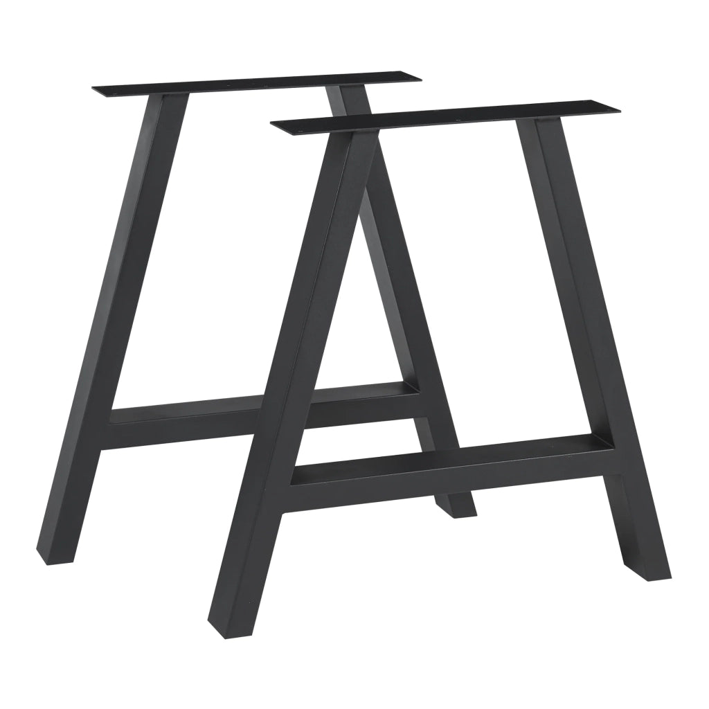 Set di 2 gambe per tavolo mobili moderni design originale fai da te acciaio 40 x 40 cm nero 03_0009661