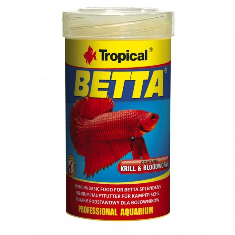 Tropical Betta mangime di base per Betta splendens contenente Krill e larve di Chironomus Formato: 100 ml