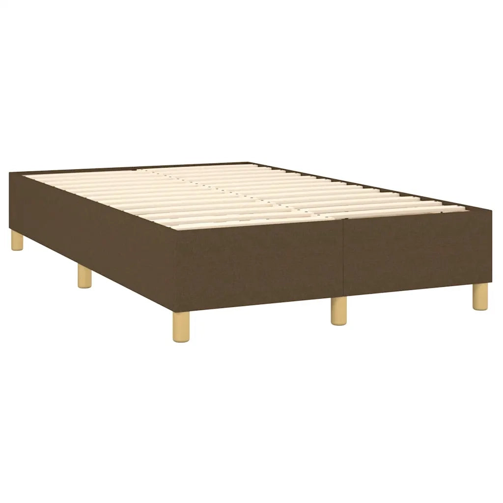Giroletto a Molle con Materasso Marrone Scuro 120x190cm Tessuto 3269947